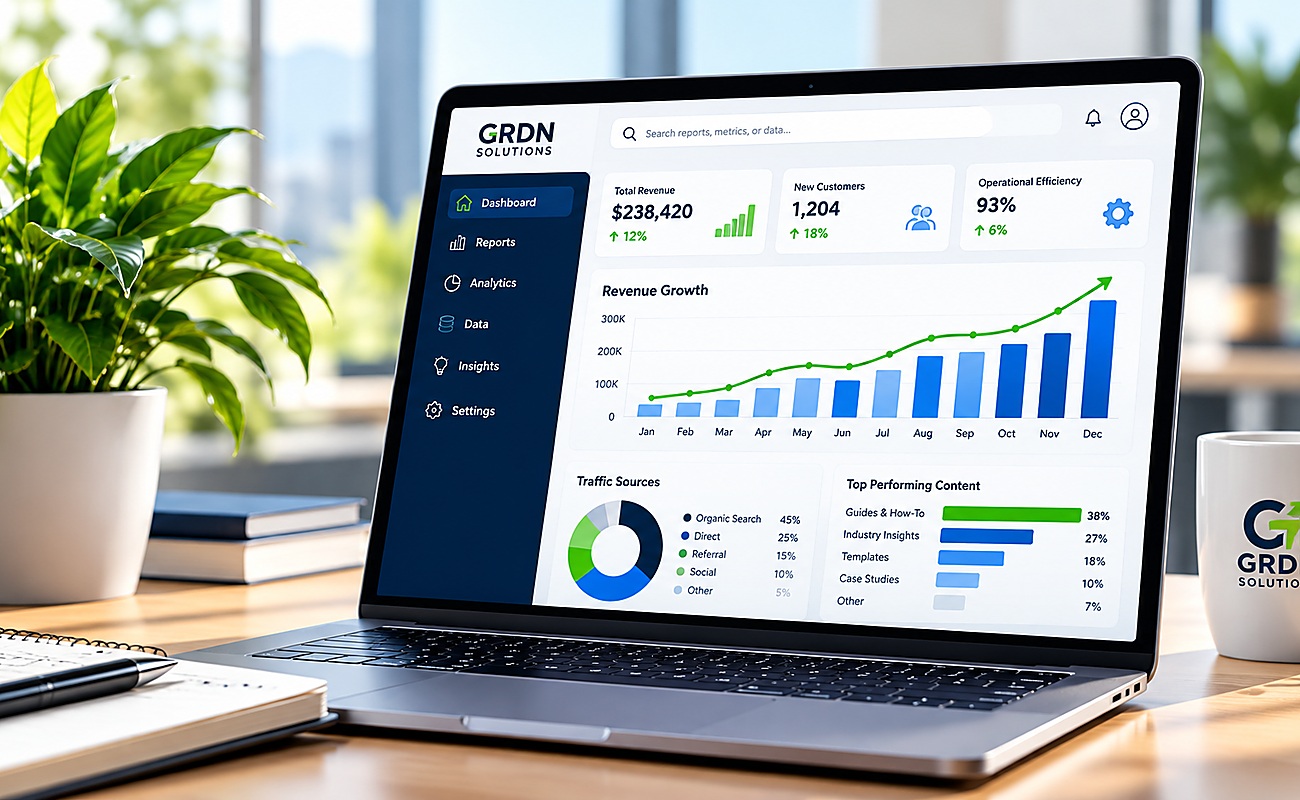 Organized operational dashboard representing clarity